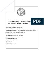 Teoría e Historia de La Historiografía (Pagano) - 2c 2019