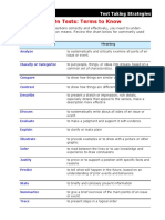 Succeeding On Tests: Terms To Know