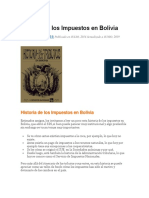 Historia de Los Impuestos en Bolivia
