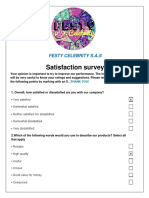 Satisfaction Survey: Festy Celebrity S.A.S
