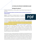 Dos Formas de Afrontar La Identidad Sexual. Personalismo e Ideología de Género - Burgos