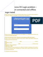 Google Chrome OS login error - Offline credentials