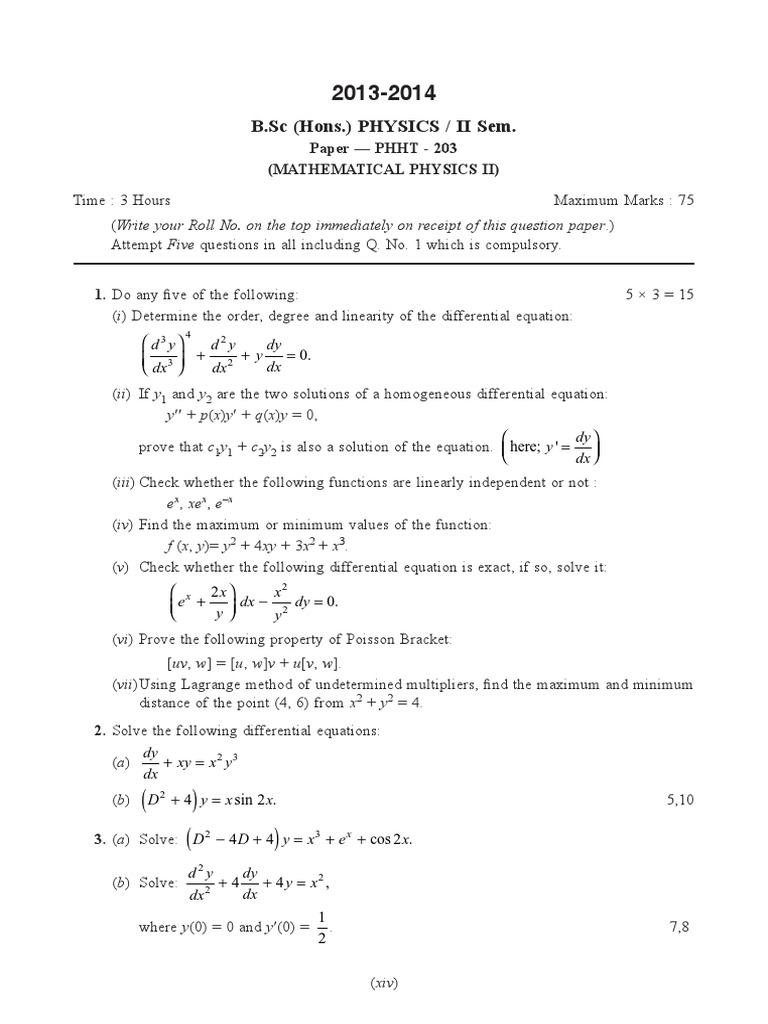 Paper 13 14 Pdf Equations Calculus