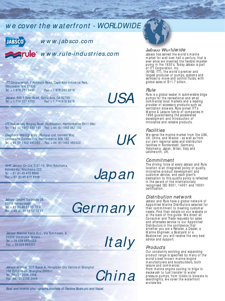 Jabsco u0026 Rule Catalog  PDF  Pump  Mechanical Engineering