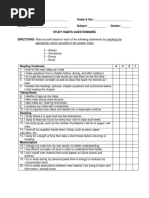 Study Habits Survey Questionnaire | PDF | Educational Psychology ...