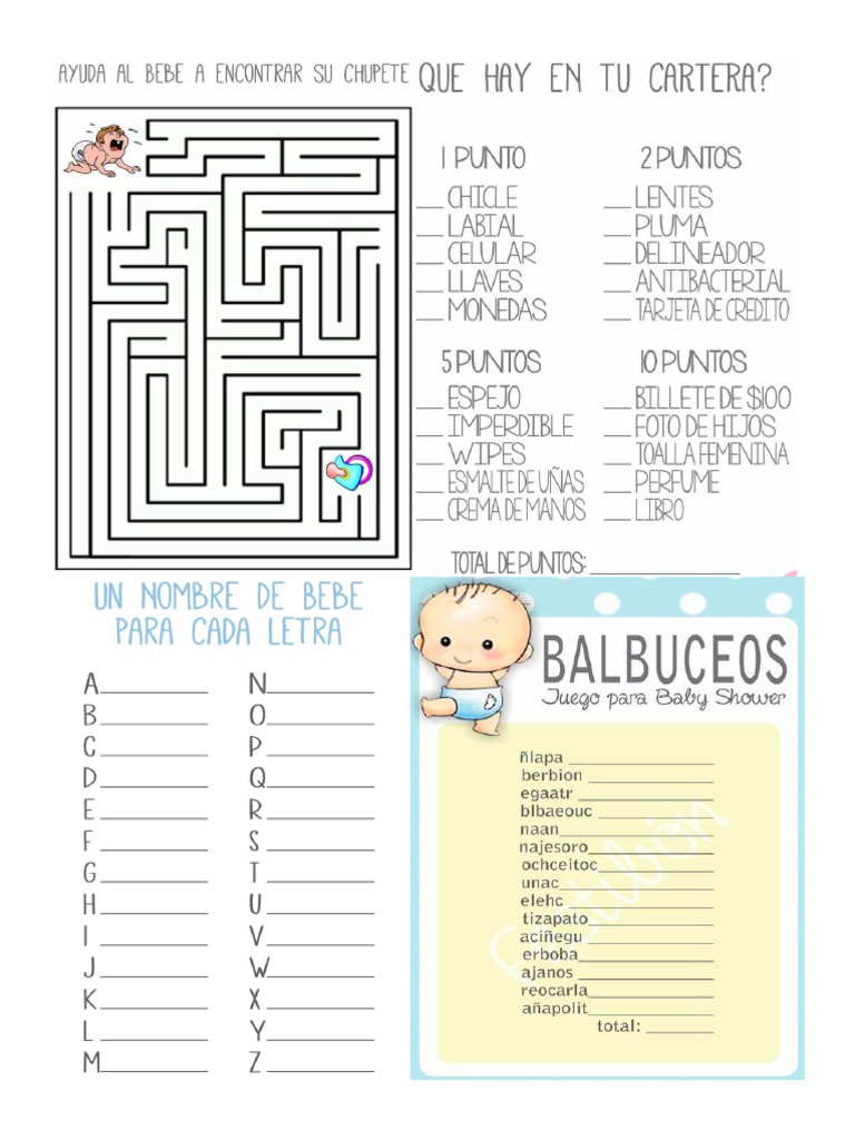 Juegos Para Un Baby Shower