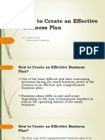 How To Create An Effective Business Plan: By: Josephine S. Galanza Practical Research 2, January 2018