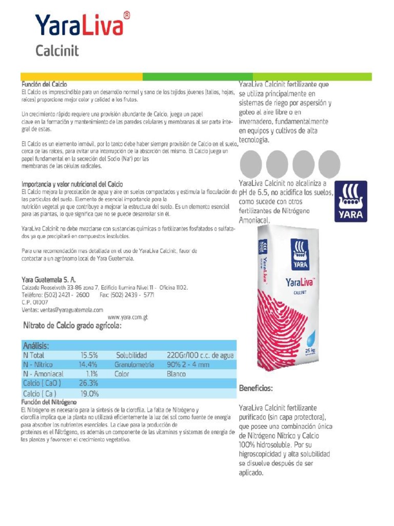 Yaraliva Calcinit HT PDF | PDF