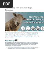 Top Photoshop Tools To Remove Image Background