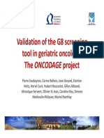 Validation of the G8 screening tool in geriatric oncology
