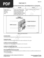 Fault Code 111: Engine Control Module Critical Internal Failure - Bad Intelligent Device or Component