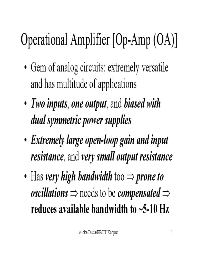 Introduction To Op-Amp Circuit Diagram