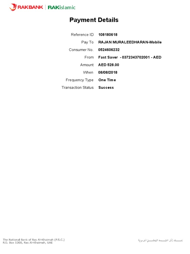 Payment Details for Fast Saver Account | PDF | Finance & Money Management