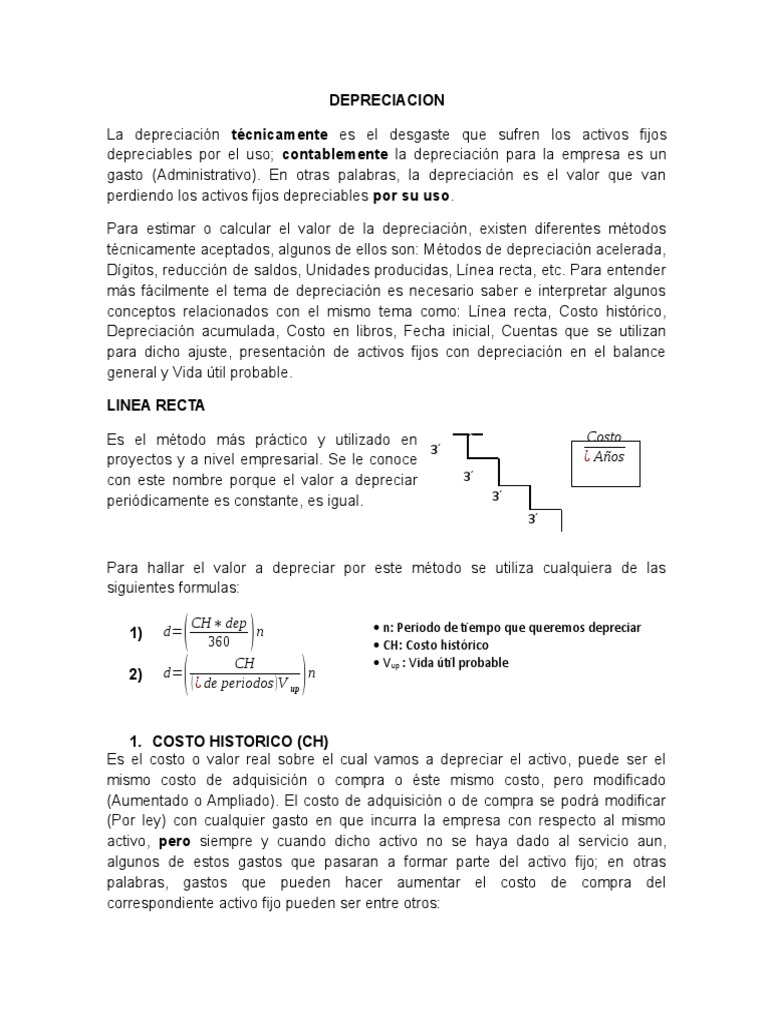 Guía Práctica de Depreciación Activos | PDF | Activo fijo | Depreciación