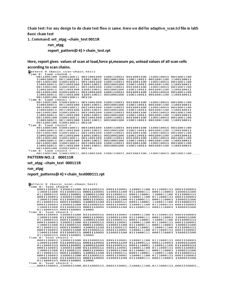 Chain Test For Any Design To Do Chain Test Flow Is Same. Here We Did