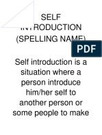 Self (Spelling Name)