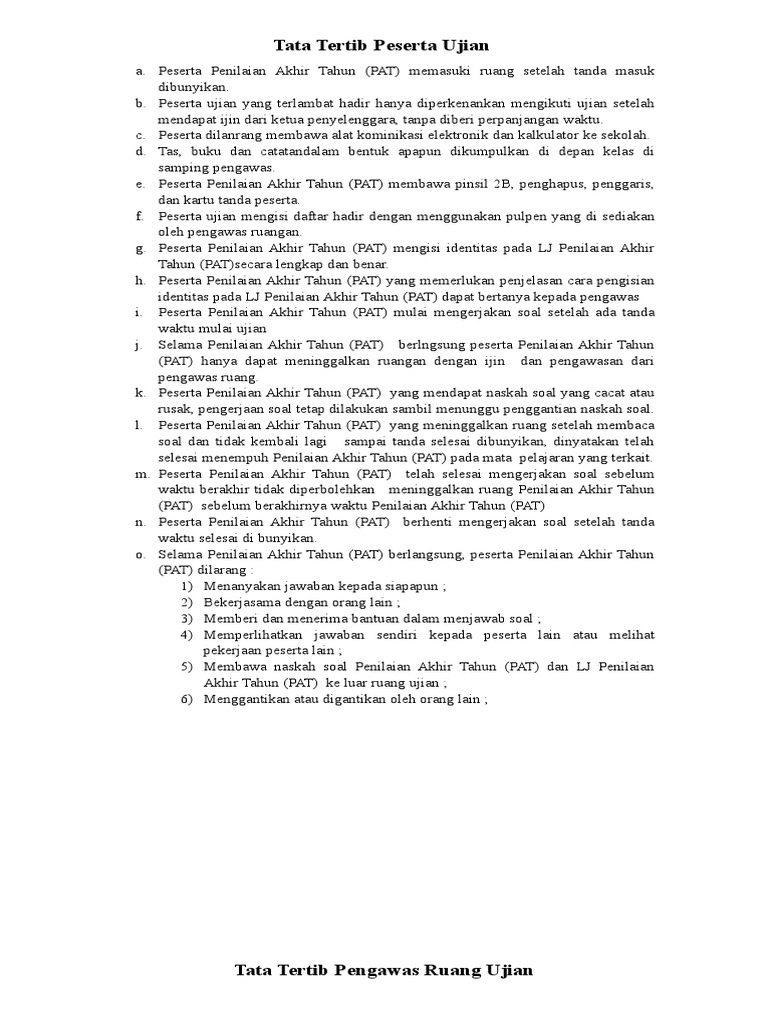 Tata Tertib Ukk | PDF