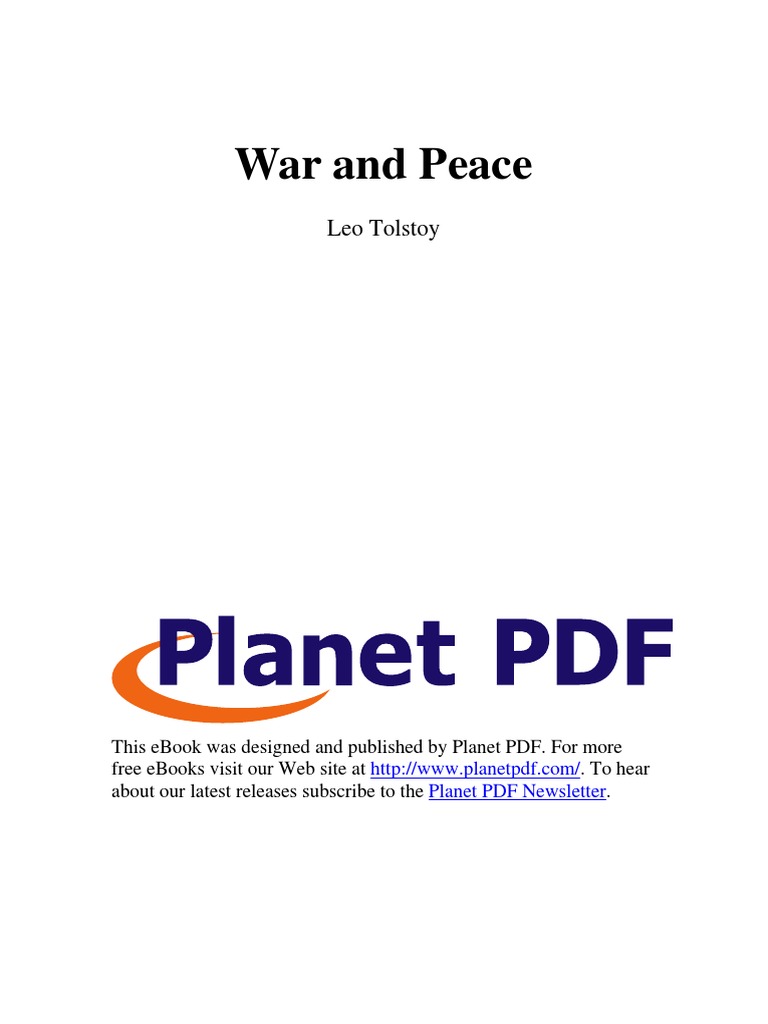 War and Peace NT PDF PDF War And Peace Napoleon