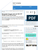 WWW Rumus Excel Com 2015 01 Mengambil Tanggal Lahir Nik KTP PDF