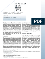 Anatomia Normal y Variantes Anatomicas Por RM Wrist and Hand