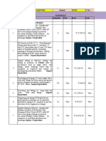Monthly Progress Report Month June C:No Schedule SL No. Specification Quantity Unit Rate Unit CP & Sanitary Fixtures