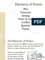 The Elements of Fiction: Plot Character Setting Point of View Conflict Symbols Theme