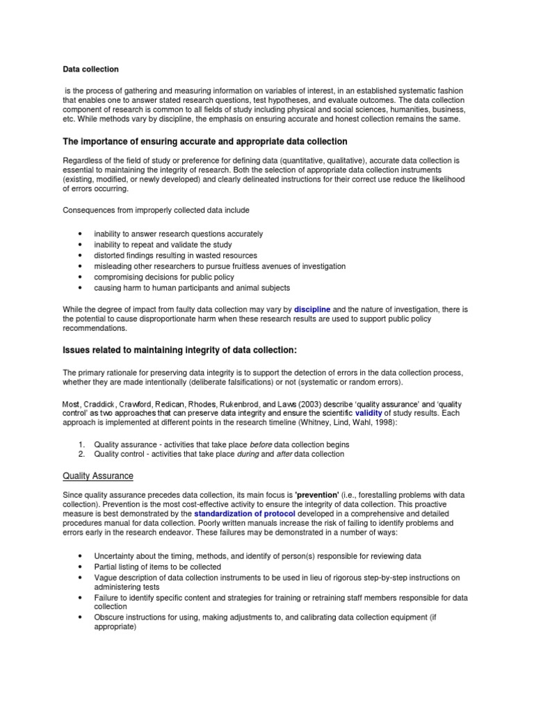 Data Collection PDF Data Collection Scientific Method