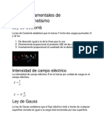 Leyes Fundamentales de Electromagnetismo