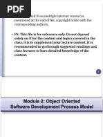 Module 2. Object Oriented Software Development Life Cycle