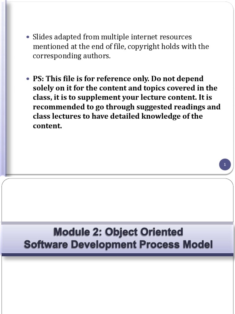Module 2. Object Oriented Software Development Life Cycle | PDF ...