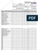 Class Record Data Input Sheet