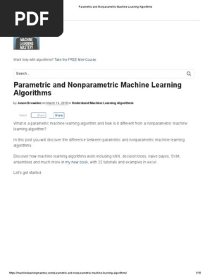 non parametric machine learning algorithms