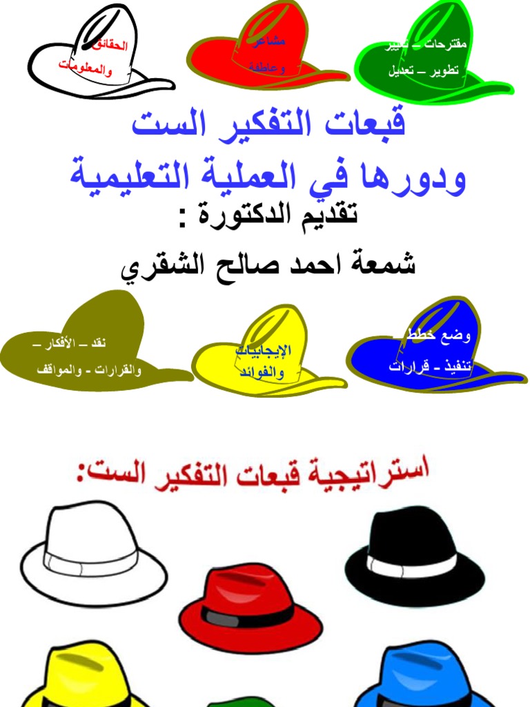 شمعة 1 القبعات التفكير الست 1438555555 Pdf