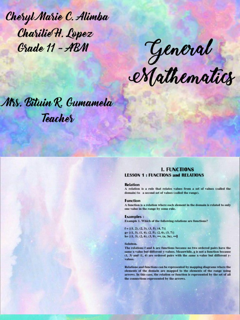 Genmath Booklet | PDF | Function (Mathematics) | Fraction (Mathematics)