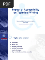 Impact of Accessibility On Technical Writing - PPT by Qais Mujeeb