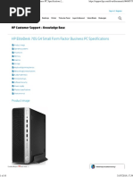 HP EliteDesk 705 G4 Small Form Factor Business PC Specifications - HP® Customer Support