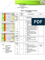 Calendar of Activities Edited