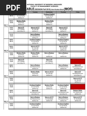 Time Table
