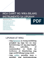 Mga Gamit NG Wika Bilang Instrumento Sa Lipunan