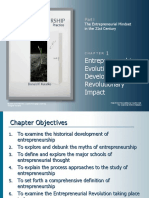 Entrepreneurship: Evolutionary Development - Revolutionary Impact