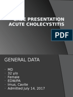 Acute Cholecystitis Case Presentation