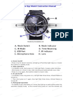HD 1080P Mens Spy Watch Instruction Manual: 1. Power On/Off