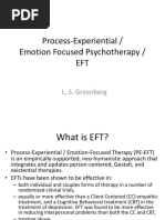 Process-Experiential / Emotion Focused Psychotherapy / EFT: L. S. Greenberg