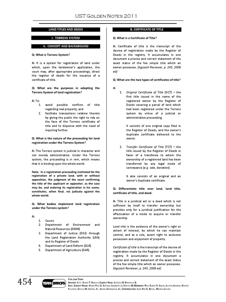 Land Titles And Deed Pdf Real Property Deed