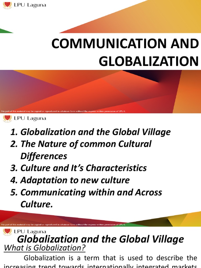 Communication in a Globalized World | PDF | Communication | Culture ...