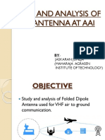 Analysis of VHF Folded Dipole Antenna for Air to Ground Communication