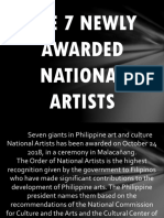 The 7 Newly Awarded National Artists