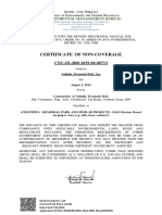 Certificate of Non-Coverage: CNC-OL-R08-2019-08-00713