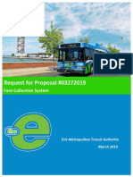 Request For Proposal #03272019: Fare Collection System