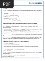 Painting Student Worksheet